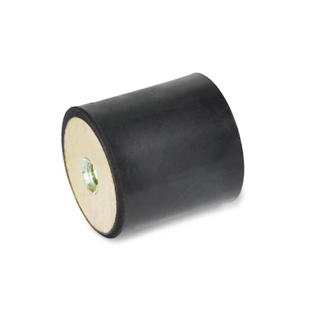 J.W. Winco GN351.3-51-41-3/8X16-55 Rubber Bumper, 2 Tapped Holes 351.3-51-41-3/8-55